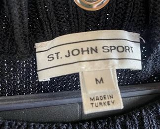 St. John Sport Black Sweater Dress Size Medium