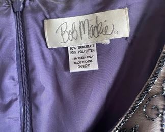 Bob Mackie Purple Beaded Dress