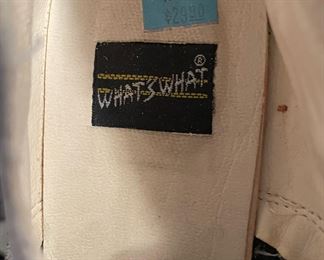 What's What White Leather Ankle Boots