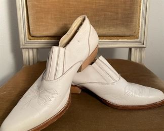What's What White Leather Ankle Boots