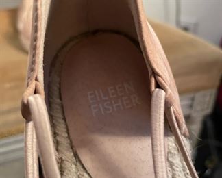 Eileen Fisher Tumbled Nubuck Latte Espadrilles Shoes