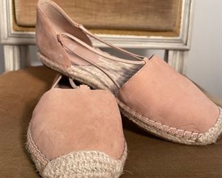Eileen Fisher Tumbled Nubuck Latte Espadrilles Shoes