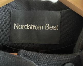 Nordstrom Black Wool Dress Coat