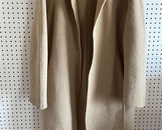 Donna Karen Cream Wool Coat