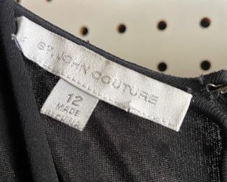 St. John Couture Black Dress Size 12
