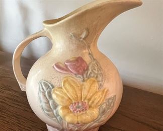 Hull Art Floral Pottery Pitcher