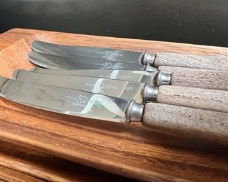 Set of 5 Austere Kitchen Knives with Wooden Handle