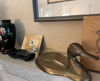 Brass Duck Trinket Dish