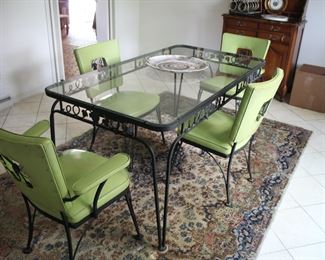 Vintage Woodard "Skyline" patio table & chairs