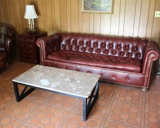 Chesterfield sofa (it's a sleeper!)