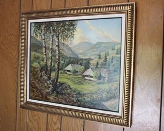 Alfred Kusche (1884-1984, Germany) landscape oil paintings