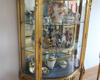 Louis XV style giltwood vitrine, c 1900
