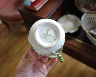 Cantagalli 19th c faience cup & saucer