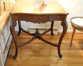 Carved French style side table