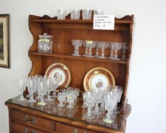 Assorted crystal stemware
