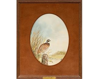 Gilbert Duran, Quail, 1972, watercolor