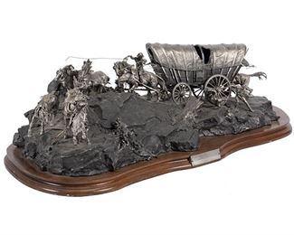 Michael Boyett, The Unconquered Breakthrough at Albinaki Pass, pewter sculpture