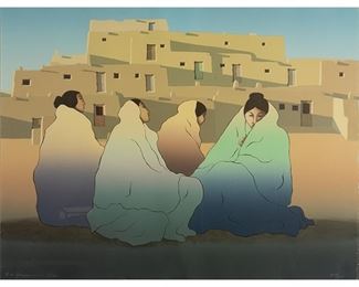 R. C. Gorman, Pueblo, 1985, signed lithograph