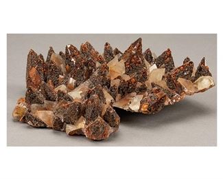 Crystal spiky red with quartz