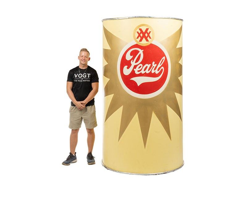 Large Pearl Brewery Advertising Can