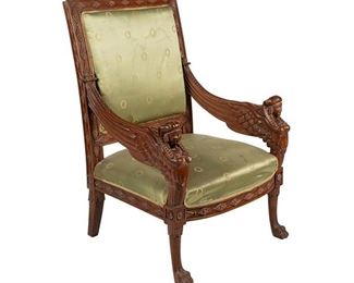 French Empire Style Throne Chair