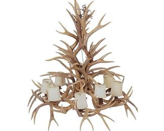 Taxidermy ranch style antler chandelier