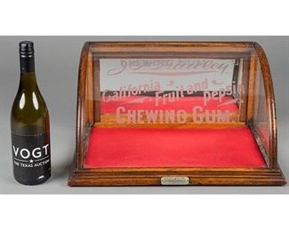 Vintage general store display case for J.P. Grimleys chewing gum