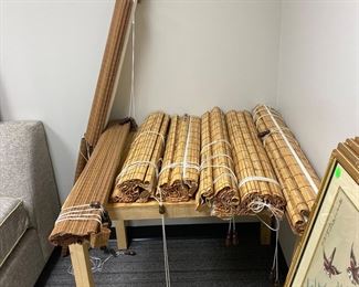 Wooden blinds, all lined