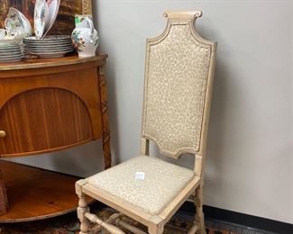Pair of cheetah side chairs