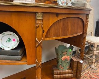 Tole ware, 19th c leather bound encyclopedias