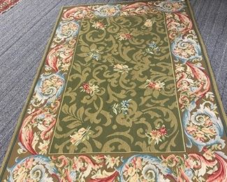 Needlepoint area rug