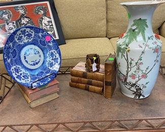 Mid-20th c handpainted Asian vase