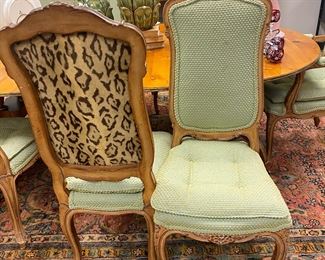 Set 8 dining chairs, six side chairs, two arm chairs