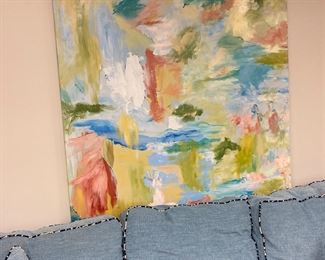 Contemporary abstract painting on canvas