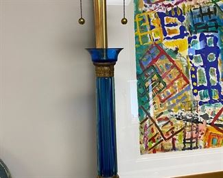 Marbro art glass lamp