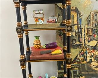 Limoges boxes, Pagoda form wall shelf