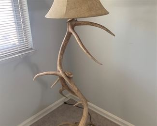 Elk antler floor lamp