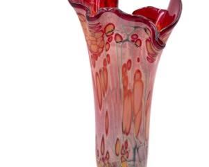 $225 Italian Millefiori Horn of Plenty Murano glass vase Sign P Benely Anno JB59-5 Description : Vintage Italian hand blown Millefiori Horn of Plenty Murano glass vase, 1990's. Murano Glass Millefiori Horn Of Plenty Vase Signed by P Benely Anno 92' Italian- Year 1992 Made in Italy Venetian hand blown glass, Murano style organic scalloped edge Glass- Horn O Plenti. Millefiori is- Combo of Italian words "mille" (thousand) "fiori"
DIMENSIONS: 18.75"H x 8" x 8"
CONDITION: This item is in excellent condition vintage Venetian Horn Milli vase. Please refer to photos for a more detailed look at condition. We make every attempt to list and photograph any defects or signs of wear that are significant to this sale.
Local Pick up Bethesda, MD. Contact us for shipper suggestions.