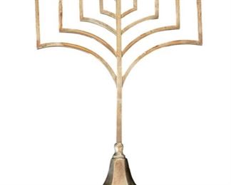$400 - Sterling Silver Jewish Menorah Sterling Silver 16" JS45-10802 Description : Beautiful artistic Menorah. This is a unique sterling piece with very interesting lines. 12.64 ounces (358 grams)
Measurements : 11 x 16 in
Condition Desc. : Lovingly used and cared for, this piece is in good condition. There are minor signs of wear to be expected with use and age. Please refer to photos for a more detailed look at condition. We make every attempt to list and photograph any defects or signs of wear that are significant to this sale.
Location: Local pick up Bethesda, MD. Shipper suggestions available upon request.