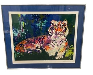 $3700 - Leroy Neiman Caspian Tiger Pencil Signed Framed & Numbered KS83-2 Extremely Rare and Original Serigraph in colors by LeRoy Neiman titled, "Caspian Tiger" from his tribute to the jungle, and its most majestic animals. Numbered 141 / 375. Published in 1986, it is now nearly impossible to find. Thus, it might be your last opportunity to purchase this serigraph, especially for significantly less than the current retail of $11,000.00.