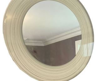 $100 - Glass Framed Translucent White Round Mirror SB183-2 Description: This mirror features a wide delicately striped glass frame and beckons you to take a closer look. Place it at the end of a hallway or over a console for a dramatic focal point.
Dimensions: 30 x 30 x 2
Condition: Very good condition
Local pick up Chevy Chase, MD. Located on first floor. Contact us for shipper suggestions.