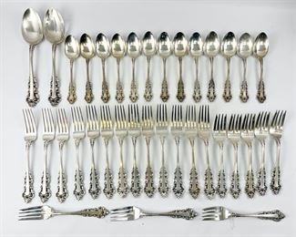 Fine Gorham Medici Sterling Silver Flatware 1941 Grams
