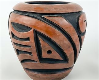 Carole Grace Loretta Native American Signed Clara Jemez Fired Clay Art Pottery
