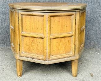 20th C Henredon octagon side table mid century modern Hollywood regency
