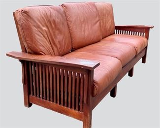 Create & Barrel  Leather Sofa
