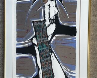 Wonderful Amado Maurilio Pe'a Litho Native American Danzante 46/65 Pencil Signed Litho
