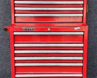 Homak Tall Tool chest & Tool Box Set 2 Piece on Wheels
