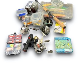 Large Lot of Fishing Lures and Reels
