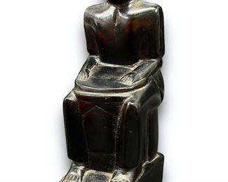 Vintage African Ebony Wood Hand Carved Figurine
