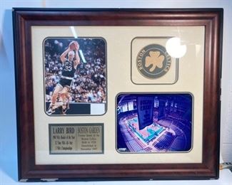 Authentic Larry Bird Signed Photograph - Boston Celtics Boston Garden Commemorative Shadowbox with Larry Bird Signature
